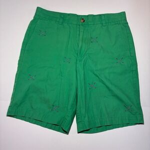 Vineyard Vines Mens‎ 32 Green Golf Club Embroidered Breaker Shorts Cotton Preppy